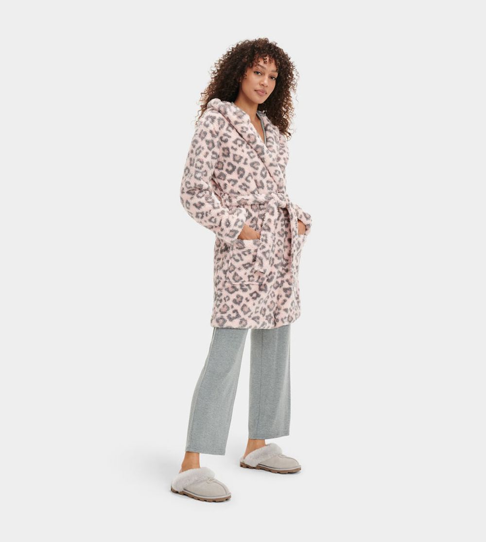 Ugg Aarti - Womens Robes - Pink Leopard - NZ (5489AKYOH)